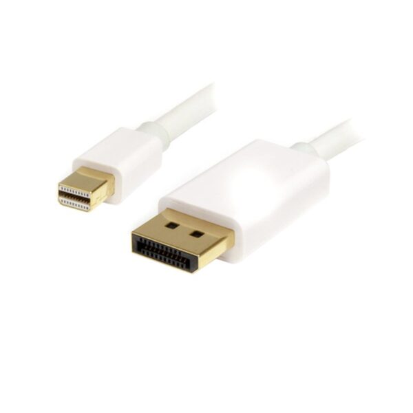 StarTech.com Cable de 2m Mini DisplayPort a DisplayPort 1.2 - Cable Adaptador Mini DisplayPort a DisplayPort 4K x 2K UHD - Cable para Monitor Mini DP a DP - Blanco