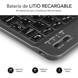 TECLADO TABLET SUBBLIM SMART BT KEYBOARD GREY