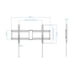 TooQ LP4390F-B soporte para TV 2,29 m (90") Negro