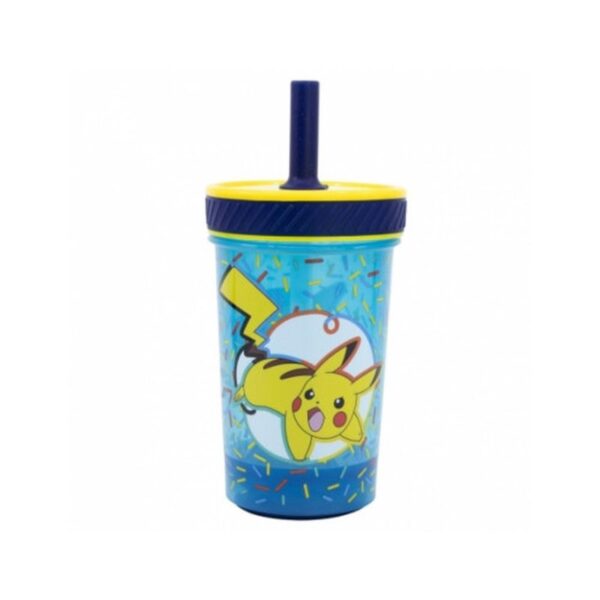 VASO ANTIVUELCO CON PAJITA POKÉMON 370 ML STOR 8087