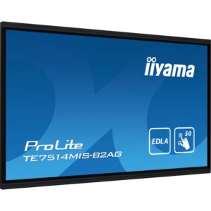 iiyama PROLITE TE7514MIS-B2AG Pantalla plana para señalización digital 190,5 cm (75") LCD Wifi 435 cd / m² 4K Ultra HD Negro Pantalla táctil Procesador incorporado Android 24/7