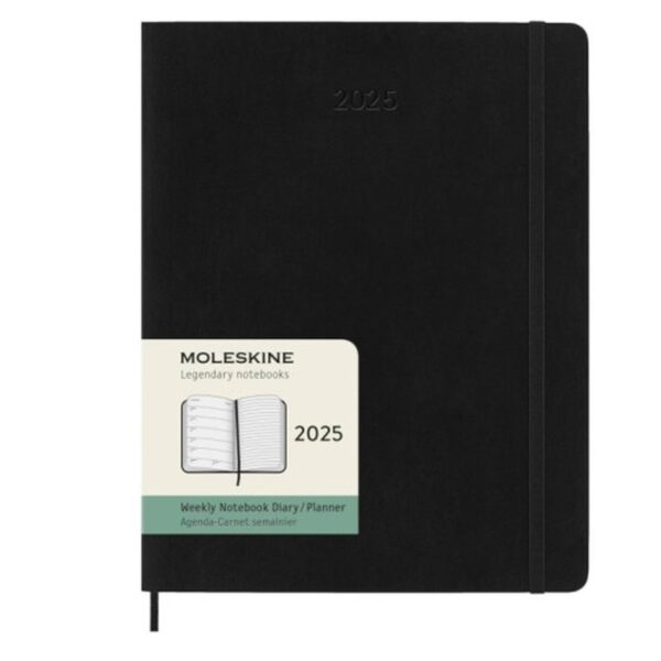 AGENDA 2025 TAPA BLANDA 12 MESES SEMANAL XL (19 X 25 CM) NEGRA MOLESKINE DSB12WN4Y25