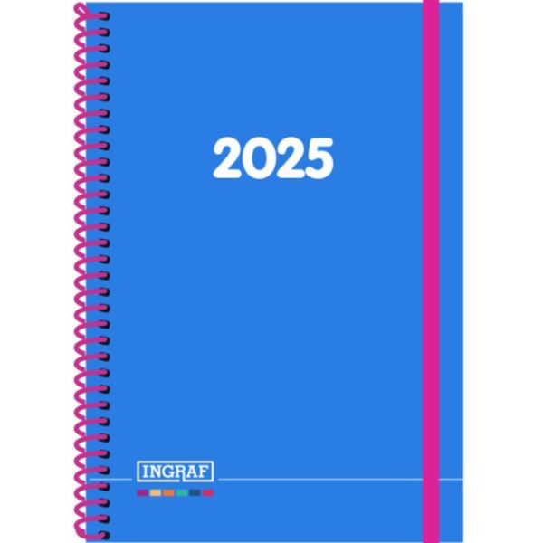 AGENDA 2025 MEDITERRANEO DIA/PAGINA 15x21 COL.SURTIDOS ESPIRAL CASTELLANO INGRAF 355430