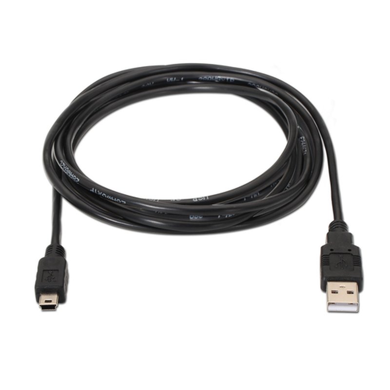 AISENS A101-0025 cable USB 1,8 m USB 2.0 USB A Mini-USB B Negro - Imagen 2