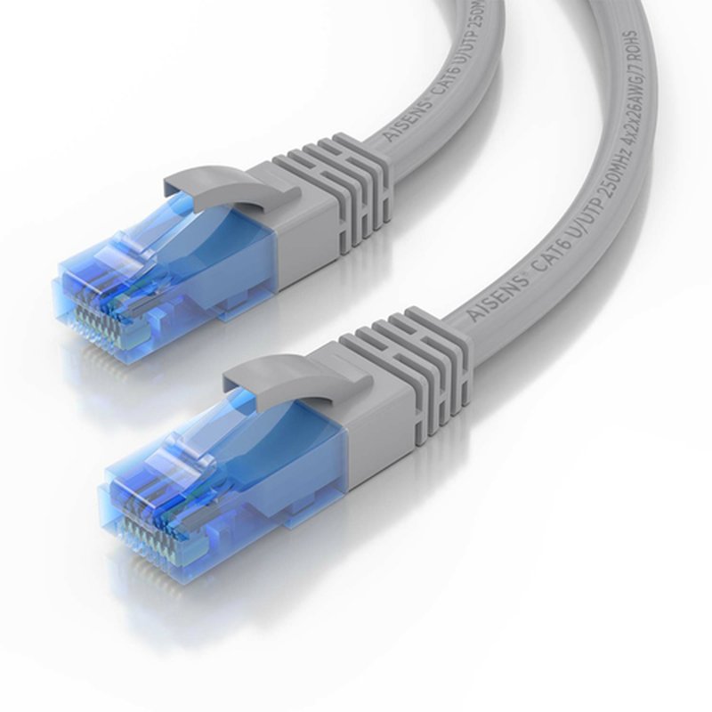 AISENS Cable De Red Latiguillo RJ45 Cat.6 UTP AWG26 CCA, Gris, 30 cm - Imagen 3