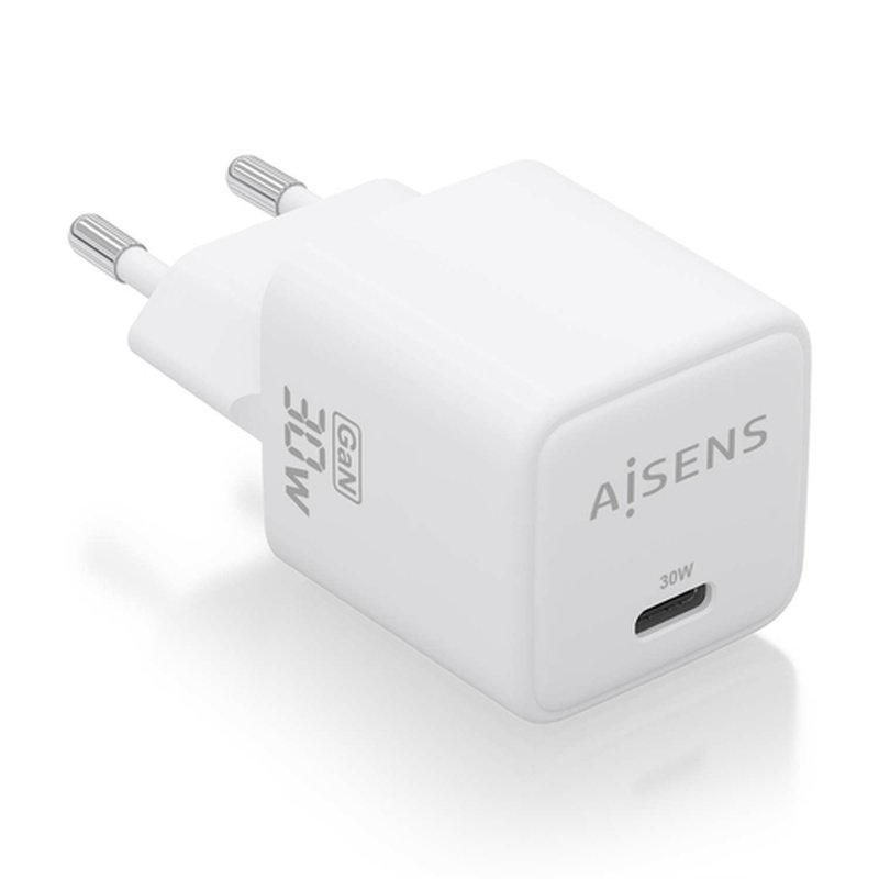 AISENS Cargador Gan 30W, 1xUSB-C PD3.0 QD4.0, Blanco AISENS Cargador Gan 30W, 1xUSB-C PD3.0 QD4.0, Blanco