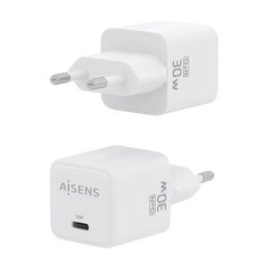 AISENS Cargador Gan 30W, 1xUSB-C PD3.0 QD4.0, Blanco AISENS Cargador Gan 30W, 1xUSB-C PD3.0 QD4.0, Blanco