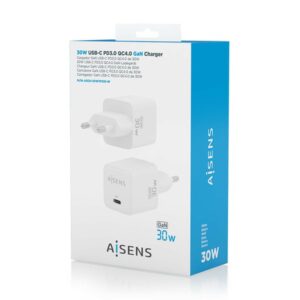 AISENS Cargador Gan 30W, 1xUSB-C PD3.0 QD4.0, Blanco AISENS Cargador Gan 30W, 1xUSB-C PD3.0 QD4.0, Blanco