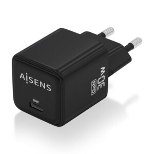 AISENS Cargador Gan 30W, 1xUSB-C PD3.0 QD4.0, Negro AISENS Cargador Gan 30W, 1xUSB-C PD3.0 QD4.0, Negro