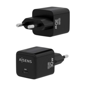 AISENS Cargador Gan 30W, 1xUSB-C PD3.0 QD4.0, Negro AISENS Cargador Gan 30W, 1xUSB-C PD3.0 QD4.0, Negro