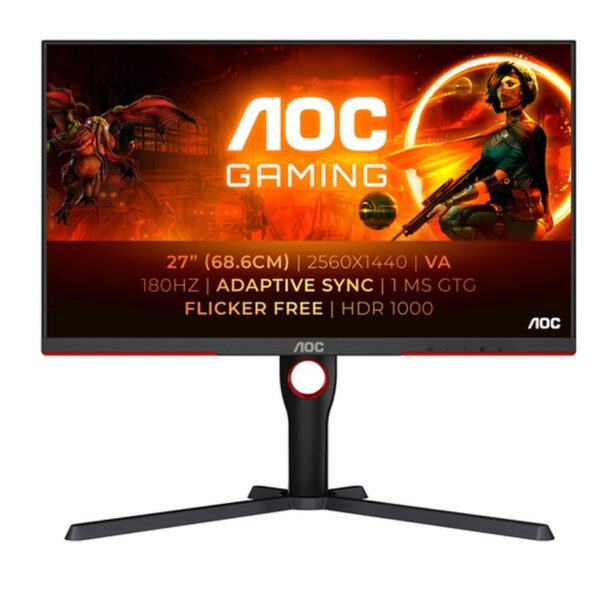 AOC G3 Q27G3XMN pantalla para PC 68,6 cm (27") 2560 x 1440 Pixeles 2K Ultra HD LED Negro