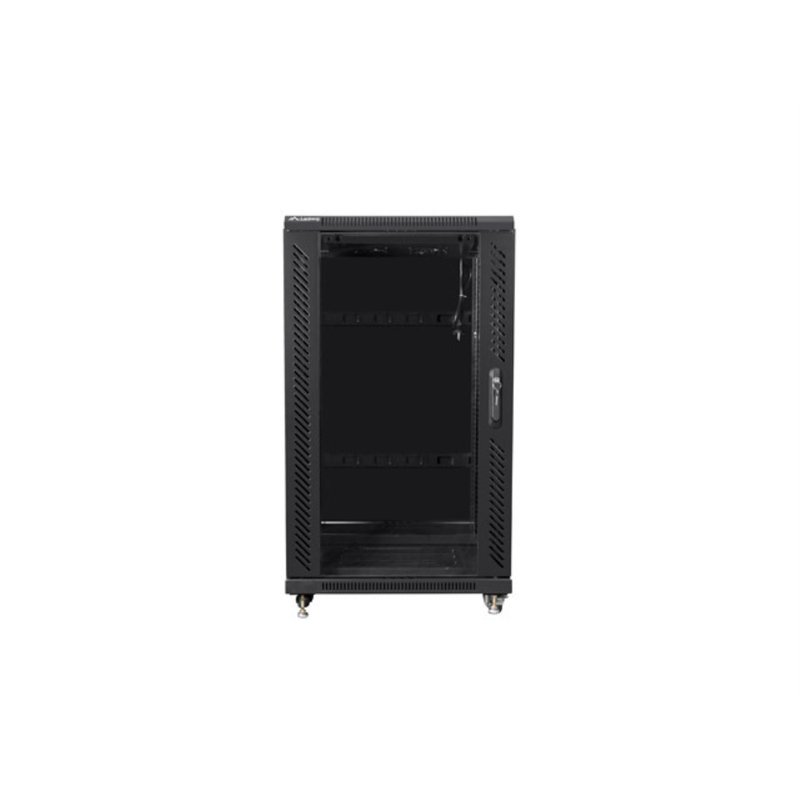 ARMARIO RACK LANBERG 22U 600X600 FLAT PACK PUERTA CRISTAL NEGRO