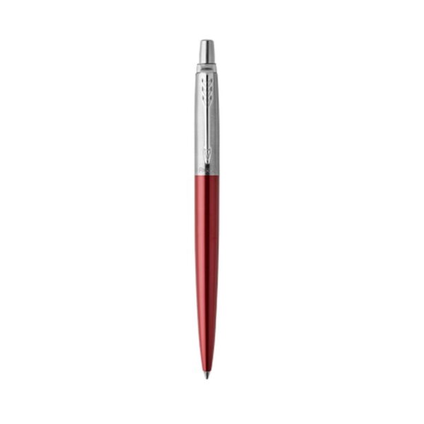 BOLÍGRAFO RETRÁCTIL JOTTER KENSINGTON ROJO CON RIBETE CROMADO PUNTO MEDIO TINTA AZUL PARKER 1953187