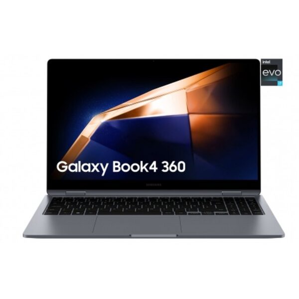 Samsung Galaxy Book4 360 NP754QGK-KG2ES ordenador portatil Intel Core 7 150U Híbrido (2-en-1) 39,6 cm (15.6") Pantalla táctil Full HD 16 GB LPDDR5x-SDRAM 512 GB SSD Wi-Fi 6E (802.11ax) Windows 11 Pro Gris