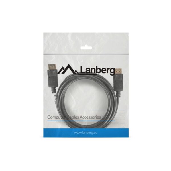 CABLE DISPLAYPORT LANBERG MACHO MACHO 4K 3M NEGRO