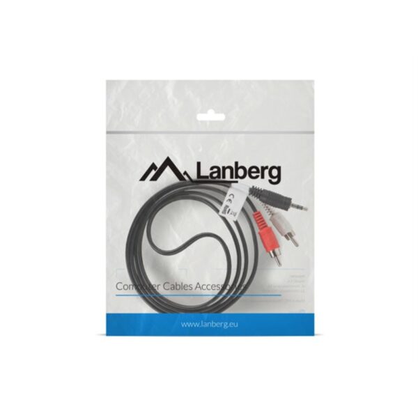 CABLE ESTEREO LANBERG JACK 3.5MM/2X RCA MACHO 1.5M