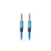 CABLE MINIJACK LANBERG 3.5MM M/M 3 PIN 3M PREMIUM AZUL