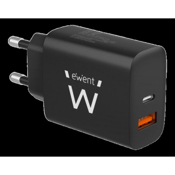 CARGADOR EWENT RAPIDO USB-C y QC3.0 20W