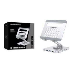 Conceptronic DONN26G mueble y soporte para dispositivo multimedia Plata Tableta Carro para administración de tabletas Conceptronic DONN26G mueble y soporte para dispositivo multimedia Plata Tableta Carro para administración de tabletas