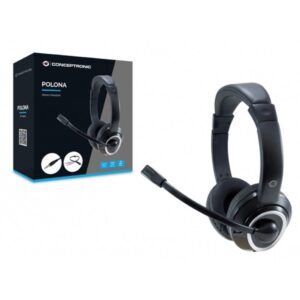 Conceptronic POLONA02BA auricular y casco Auriculares Alámbrico Diadema Juego Negro