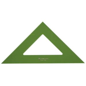 ESCUADRA 28CM NO GRADUADA COLOR VERDE FABER CASTELL 566-28