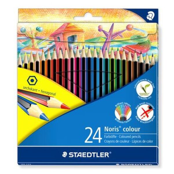 ESTUCHE 24 LAPICES DE COLORES NORIS COLOUR SURTIDOS STAEDTLER 185 C24