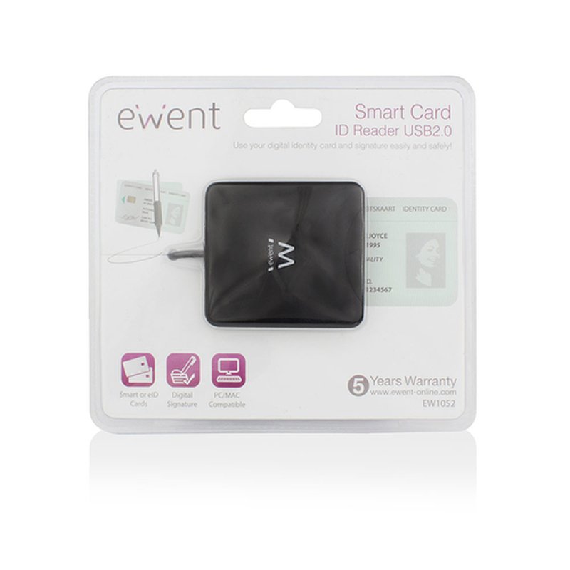 Ewent EW1052 lector de tarjeta inteligente USB USB 2.0 Negro Ewent EW1052 lector de tarjeta inteligente USB USB 2.0 Negro - Imagen 4