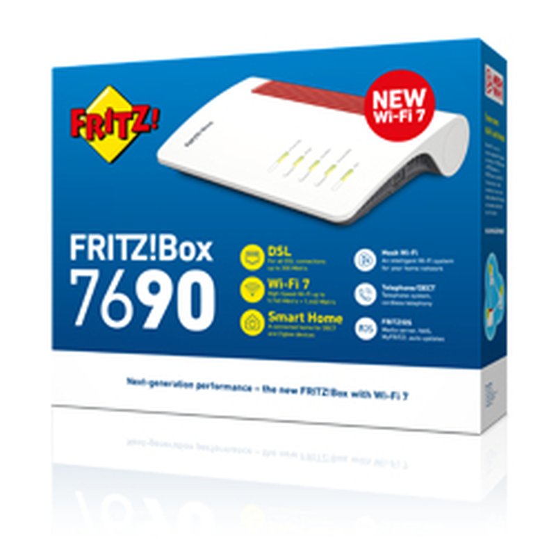 FRITZ!Box 7690 router inalámbrico 2.5 Gigabit Ethernet Doble banda (2,4 GHz / 5 GHz) Blanco - Imagen 4
