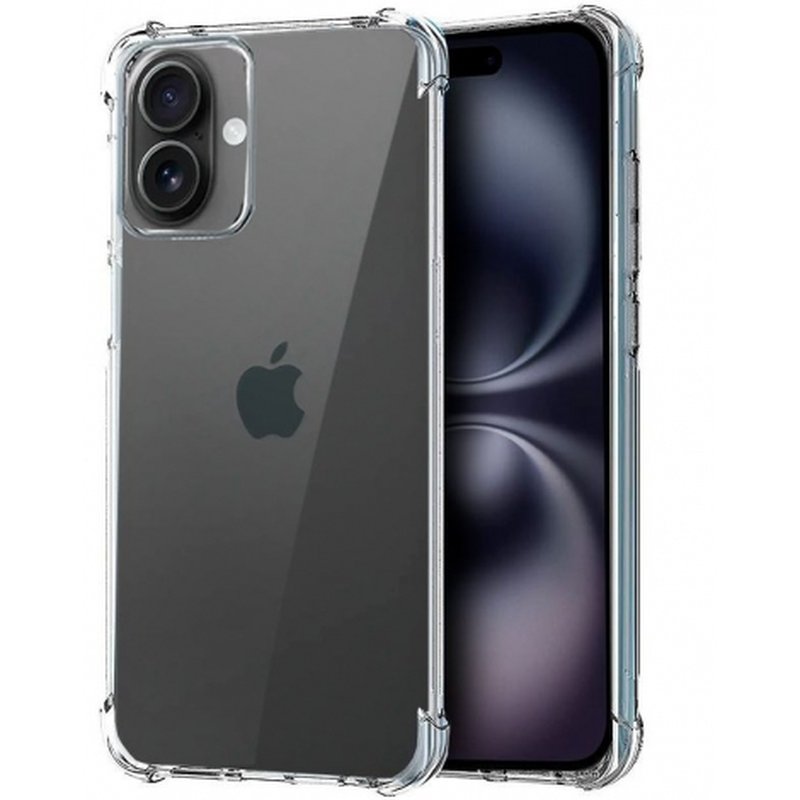 FUNDA MOVIL BACK COVER COOL ANTISHOCK TRANSPARENTE IPHONE 16