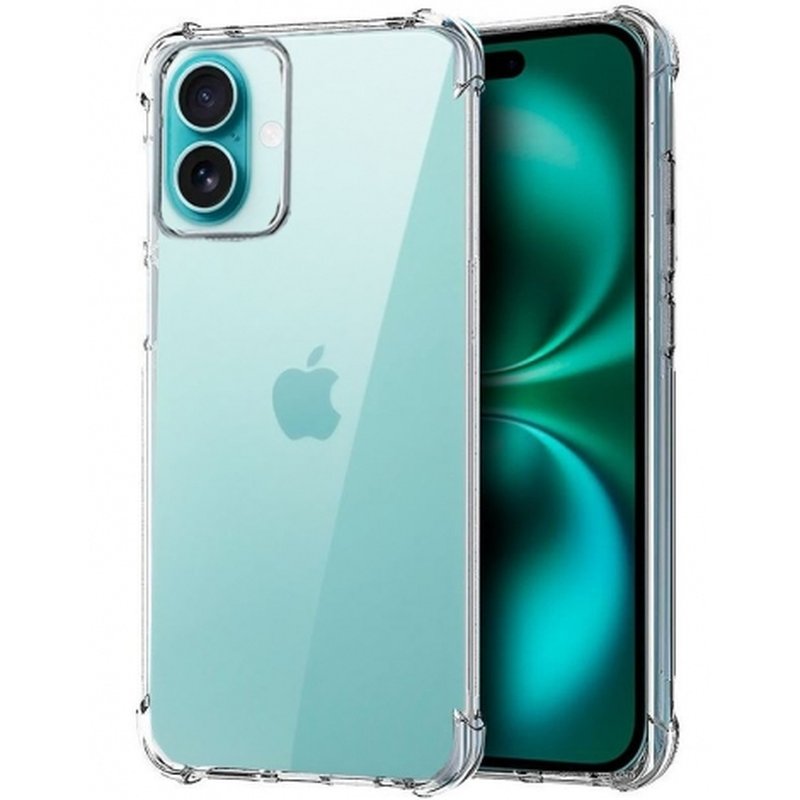 FUNDA MOVIL BACK COVER COOL ANTISHOCK TRANSPARENTE IPHONE 16 PLUS