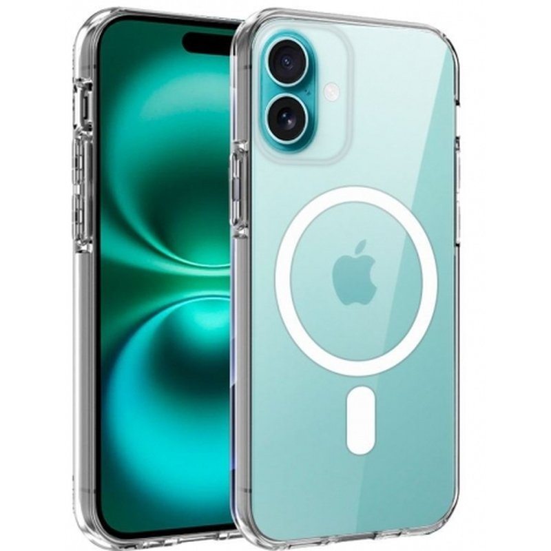 FUNDA MOVIL BACK COVER COOL MAGNETIC TRANSPARENTE IPHONE 16 PLUS