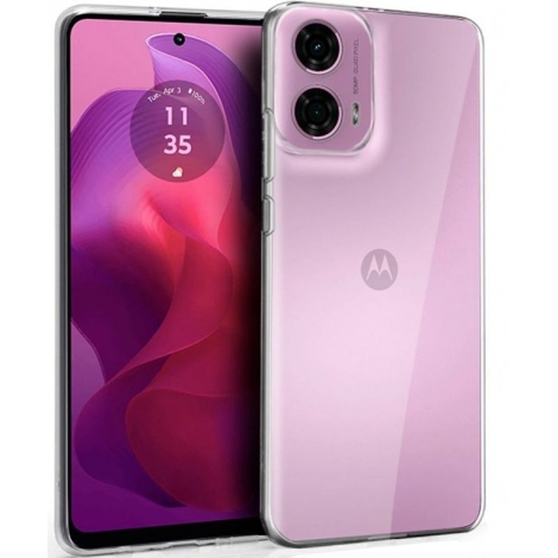 FUNDA MOVIL BACK COVER COOL SILICONA TRANSPARENTE MOTO G04 / G24