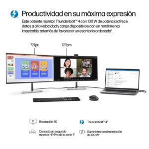 HP Monitor de videoconferencia 4K Pro de la serie 7 de 27 pulgadas: 727pm