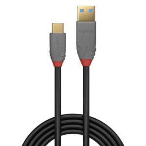 Alternative view of Lindy 36913 cable USB 2 m USB C USB A Negro