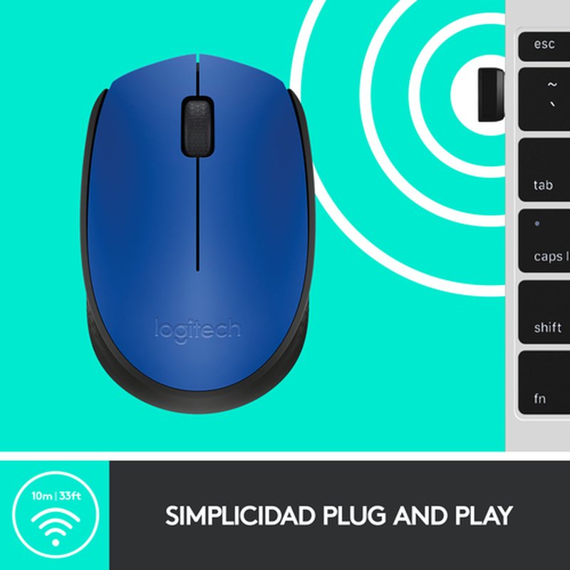 K/CS/Wireless Mouse M171 Blue K/CS/Wireless Mouse M171 Blue - Imagen 4