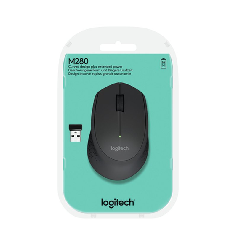 Logitech M280 ratón mano derecha RF inalámbrico Óptico 1000 DPI - Imagen 5