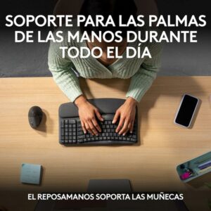 Logitech Wave Keys, teclado ergonómico inalámbrico con reposamanos acolchado, escritura cómoda y natural, Easy-Switch, Bluetooth, Logi Bolt, multisistema operativo, Windows/Mac,QWERTY Español, Grafito Logitech Wave Keys, teclado ergonómico inalámbrico con reposamanos acolchado, escritura cómoda y natural, Easy-Switch, Bluetooth, Logi Bolt, multisistema operativo, Windows/Mac,QWERTY Español, Grafito