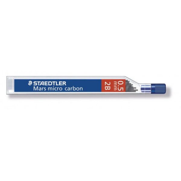 MINAS MICRO CARBON 250, 0,5MM, GRAD. 2B STAEDTLER 250 05-2B | PACK 12 UNIDADES