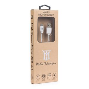 Alternative view of Maillon Technologique Basic MTBMUW241 cable USB 1 m USB A Micro-USB B Blanco