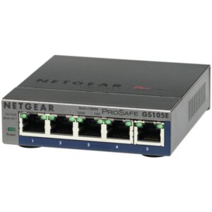 NETGEAR GS105E-200PES switch Gestionado L2/L3 Gigabit Ethernet (10/100/1000) Gris