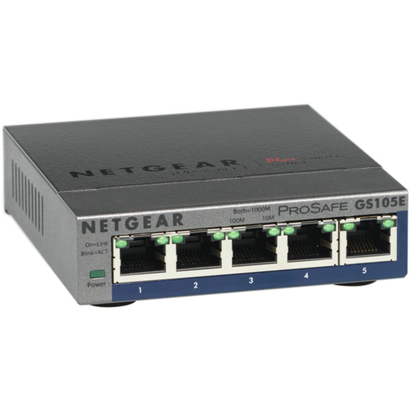NETGEAR GS105E-200PES switch Gestionado L2/L3 Gigabit Ethernet (10/100/1000) Gris - Imagen 3