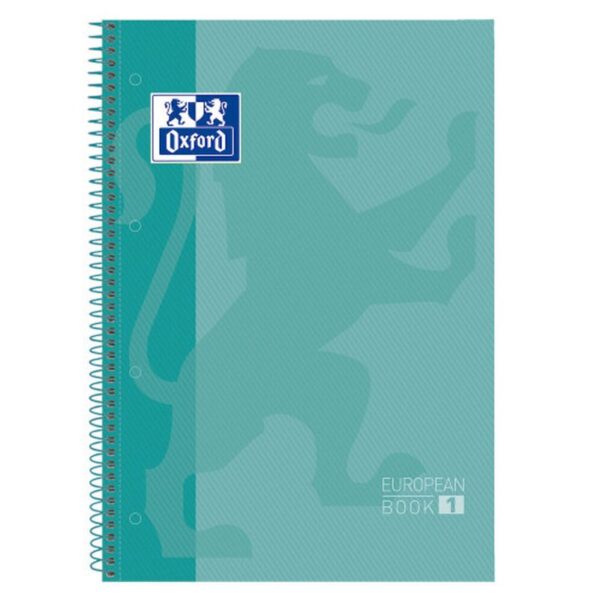 Oxford Europeanbook 1 cuaderno y block A4+ 80 hojas Color menta | PACK 5 UNIDADES