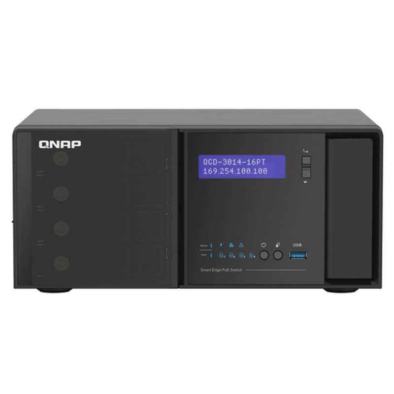 QNAP QGD-3014-16PT-8G switch Gestionado Gigabit Ethernet (10/100/1000) Energía sobre Ethernet (PoE) Negro QNAP QGD-3014-16PT-8G switch Gestionado Gigabit Ethernet (10/100/1000) Energía sobre Ethernet (PoE) Negro
