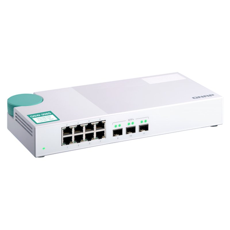 QNAP QSW-308S switch No administrado Gigabit Ethernet (10/100/1000) Blanco - Imagen 9