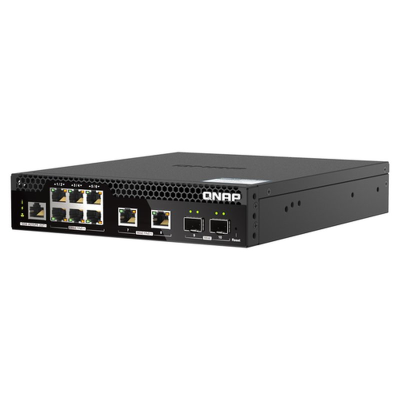 QNAP QSW-M2106PR-2S2T switch Gestionado L2 10G Ethernet (100/1000/10000) Energía sobre Ethernet (PoE) 1U Negro QNAP QSW-M2106PR-2S2T switch Gestionado L2 10G Ethernet (100/1000/10000) Energía sobre Ethernet (PoE) 1U Negro