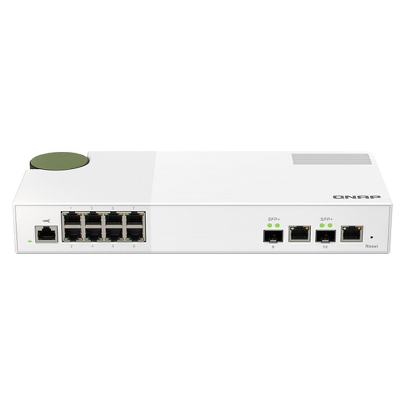 QNAP QSW-M2108-2C switch Gestionado L2 2.5G Ethernet (100/1000/2500) Gris, Blanco - Imagen 2