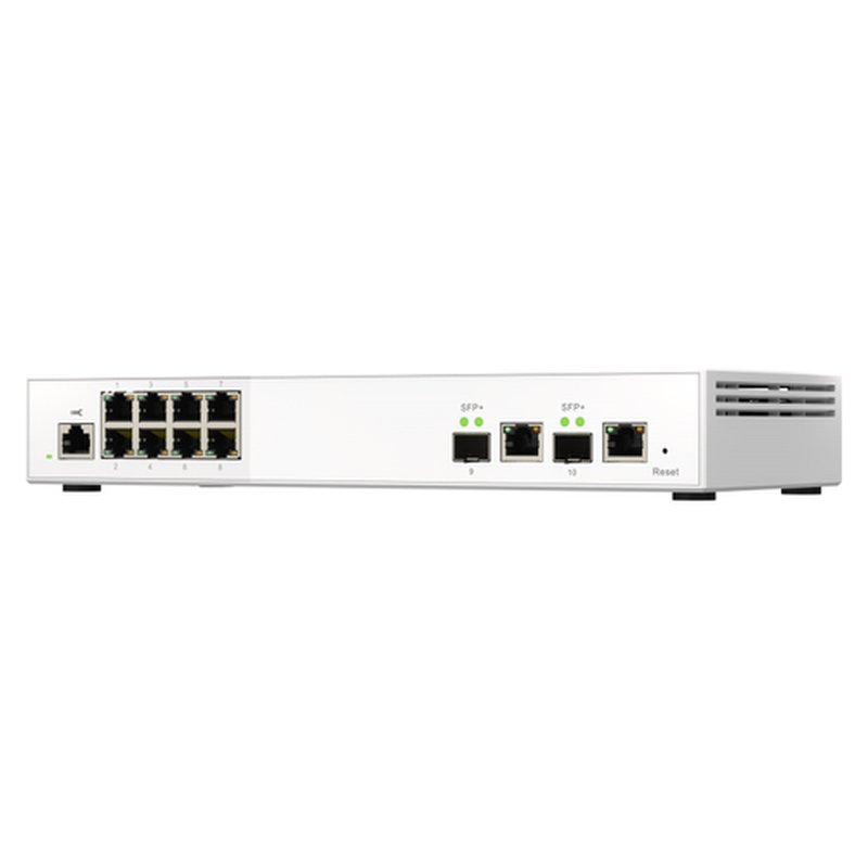 QNAP QSW-M2108-2C switch Gestionado L2 2.5G Ethernet (100/1000/2500) Gris, Blanco - Imagen 4