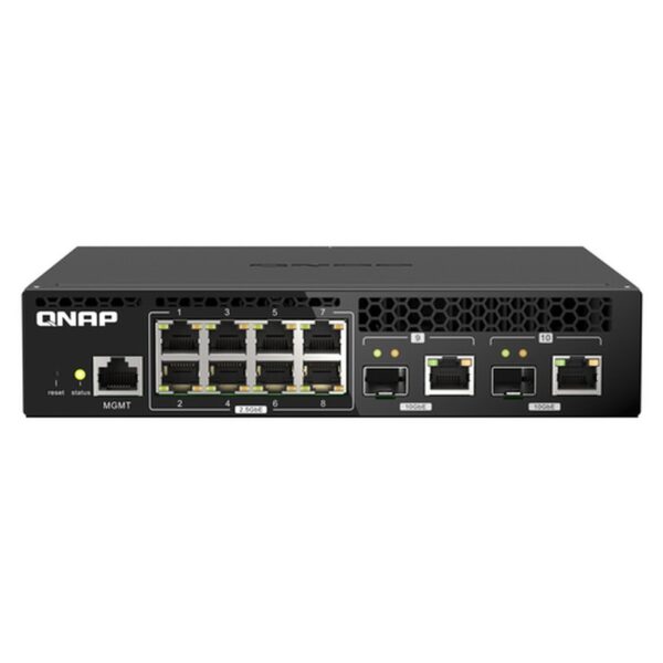 QNAP QSW-M2108R-2C switch Gestionado L2 2.5G Ethernet (100/1000/2500) Energía sobre Ethernet (PoE) Negro