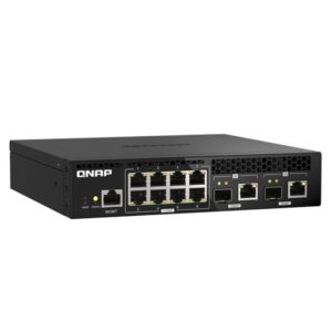 QNAP QSW-M2108R-2C switch Gestionado L2 2.5G Ethernet (100/1000/2500) Energía sobre Ethernet (PoE) Negro
