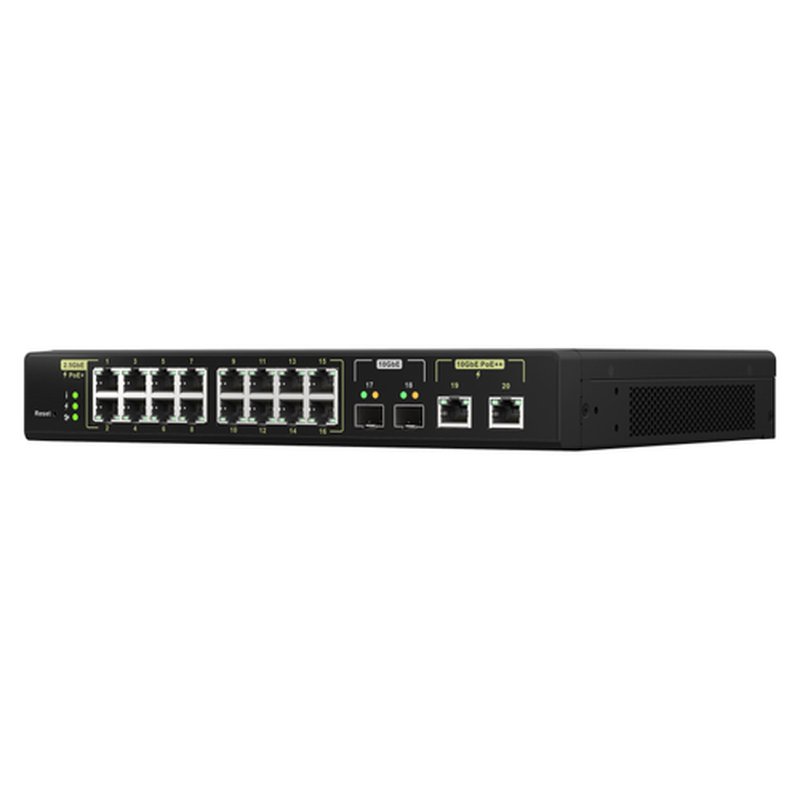 QNAP QSW-M2116P-2T2S switch Gestionado L2 2.5G Ethernet Energía sobre Ethernet (PoE) Negro - Imagen 3